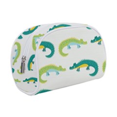 Cute-cartoon-alligator-kids-seamless-pattern-with-green-nahd-drawn-crocodiles Make Up Case (small) by uniart180623