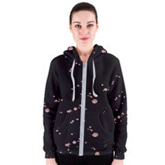 Abstract Rose Gold Glitter Background Women s Zipper Hoodie