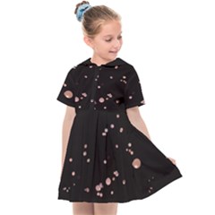 Abstract Rose Gold Glitter Background Kids  Sailor Dress