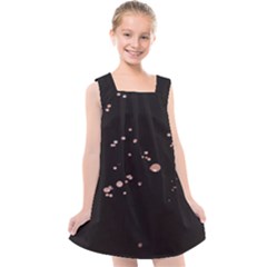 Abstract Rose Gold Glitter Background Kids  Cross Back Dress by artworkshop