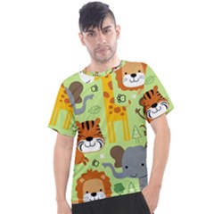 Seamless-pattern-vector-with-animals-wildlife-cartoon Men s Sport Top