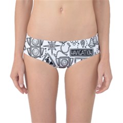Navigation-seamless-pattern Classic Bikini Bottoms by uniart180623