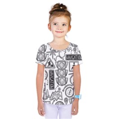 Navigation-seamless-pattern Kids  One Piece Tee