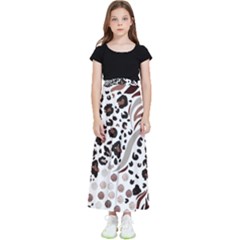 Mix-animal-skin-prints-seamless-pattern-vector Kids  Flared Maxi Skirt by uniart180623
