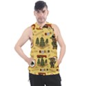 Seamless-pattern-funny-ranger-cartoon Men s Sleeveless Hoodie View1