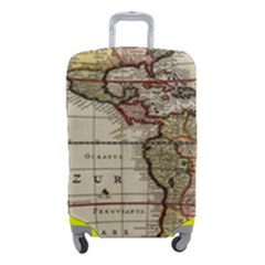 Vintage World Map Old  Globe Antique America Luggage Cover (small) by uniart180623