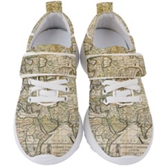 Tartaria Tartaria Empire Map Vintage World Kids  Velcro Strap Shoes