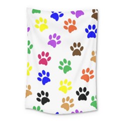 Pawprints-paw-prints-paw-animal Small Tapestry by uniart180623