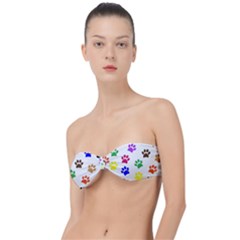 Pawprints-paw-prints-paw-animal Classic Bandeau Bikini Top 