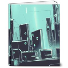 Buildings City Urban Destruction Background 8  X 10  Hardcover Notebook