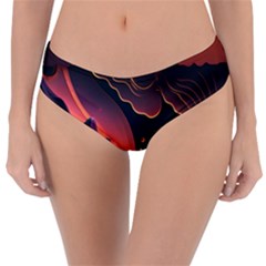 Fire Flame Burn Hot Heat Light Burning Orange Reversible Classic Bikini Bottoms