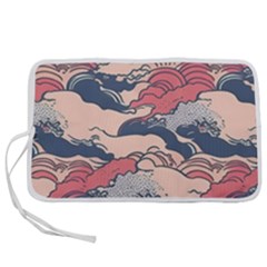 Waves Ocean Sea Water Pattern Rough Seas Pen Storage Case (m) by uniart180623