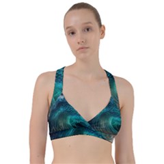 Tsunami Waves Ocean Sea Water Rough Seas Sweetheart Sports Bra by uniart180623