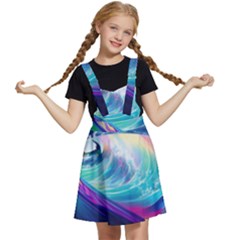 Waves Ocean Sea Tsunami Nautical Nature Water Kids  Apron Dress by uniart180623