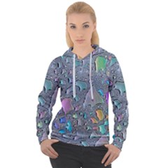 Glass Drops Rainbow Women s Overhead Hoodie by uniart180623