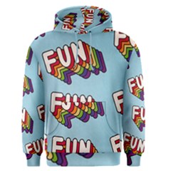 Fun Word Inscription Rainbow Pattern Men s Core Hoodie by uniart180623