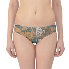 World Map Travel Pattern Architecture Hipster Bikini Bottoms by uniart180623