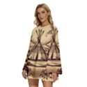 Nation Indian Native Indigenous Round Neck Long Sleeve Bohemian Style Chiffon Mini Dress View2