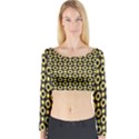  Mazipoodles Yellow Donuts Polka Dot Long Sleeve Crop Top View1