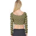  Mazipoodles Yellow Donuts Polka Dot Long Sleeve Crop Top View2