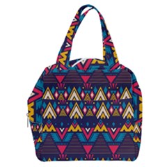 Pattern Colorful Aztec Boxy Hand Bag by Ravend