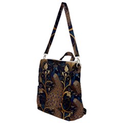 Peacock Plumage Bird Decorative Pattern Graceful Crossbody Backpack by Ravend