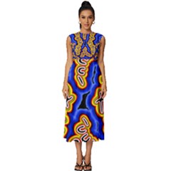 Newart2 Sleeveless Round Neck Midi Dress by hogartharts