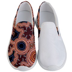 Authentic Aboriginal Art - Pathways Hogarth Arts Men s Lightweight Slip Ons by hogartharts