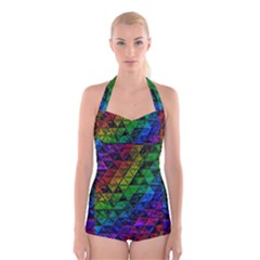 Pride Glass Boyleg Halter Swimsuit  by MRNStudios