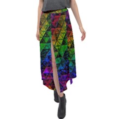 Pride Glass Velour Split Maxi Skirt by MRNStudios