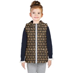 Brown Straw - Country Side Kids  Hooded Puffer Vest by ConteMonfrey