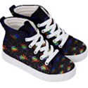 Rainbows Pixel Pattern Kids  Hi-Top Skate Sneakers View3