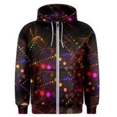 Abstract Light Star Design Laser Light Emitting Diode Men s Zipper Hoodie by uniart180623