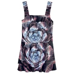 Flower Fractal Art Cool Petal Abstract Kids  Layered Skirt Swimsuit by uniart180623