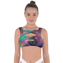 Circle Art 3d Artwork Graphics Vortex Colorful Digital Art Bandaged Up Bikini Top by uniart180623