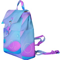 Colorful Blue Purple Wave Buckle Everyday Backpack