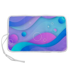 Colorful Blue Purple Wave Pen Storage Case (l) by uniart180623