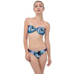 Orca Wave Water Underwater Sky Classic Bandeau Bikini Set by uniart180623