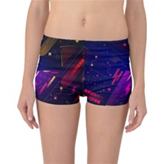 Colorful Abstract Background Creative Digital Art Colorful Geometric Artwork Reversible Boyleg Bikini Bottoms by uniart180623