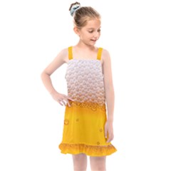 Beer Texture Liquid Bubbles Kids  Overall Dress