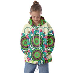 Mandala Flowers Abstract Butterflies Floral Pattern Summer Kids  Oversized Hoodie by uniart180623