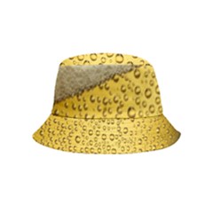 Texture Pattern Macro Glass Of Beer Foam White Yellow Art Bucket Hat (kids) by uniart180623