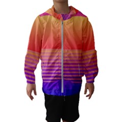 Sunset Summer Time Kids  Hooded Windbreaker by uniart180623