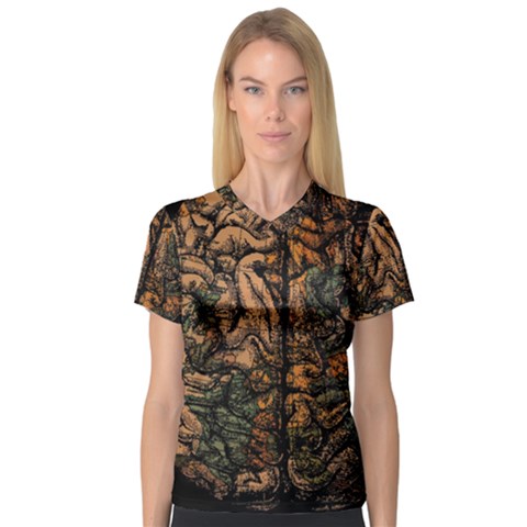 Always On My Mind Tobe Map Places Travel Vintage V-neck Sport Mesh Tee by uniart180623