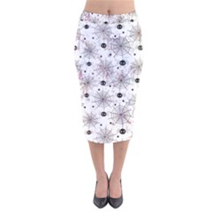 Creepy Spider Velvet Midi Pencil Skirt by uniart180623