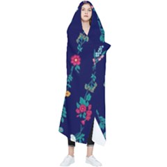 Flowers Pattern Bouquets Colorful Wearable Blanket by uniart180623