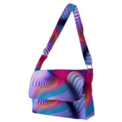 Colorful 3d Waves Creative Wave Waves Wavy Background Texture Full Print Messenger Bag (m) by uniart180623