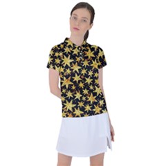 Shiny Glitter Stars Women s Polo Tee