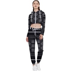 Infinity Feelings Cropped Zip Up Lounge Set by uniart180623