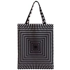 Focus Squares Optical Illusion Zipper Classic Tote Bag by uniart180623